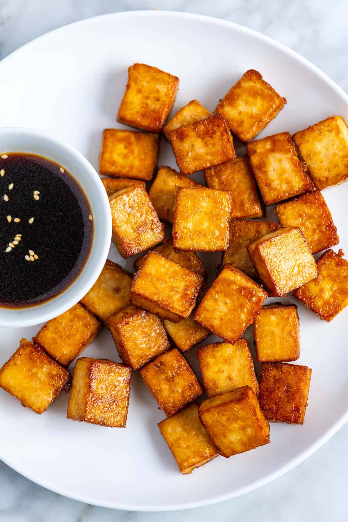 Golden Brown Crispy Baked Tofu