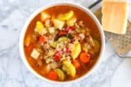 Minestrone Soup with Sausage